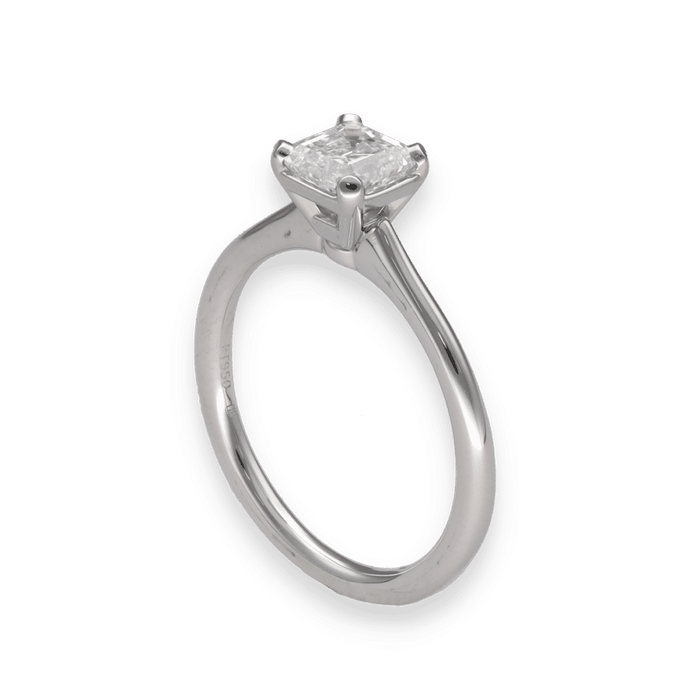 Bague 53 Solitaire diamant et platine 58 Facettes