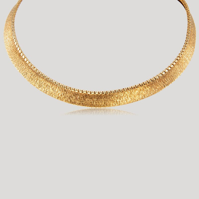 Collier ras-de-cou or jaune années 50