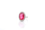 Bague 53 Bague tourmaline de 10,87cts et diamants 58 Facettes 25878-26585