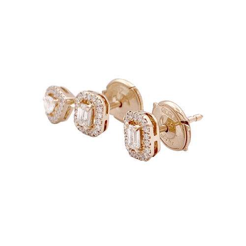 Boucles d'oreilles Paire de puces d'oreilles Messika, collection "My Twin", or rose et diamants 58 Facettes 34355