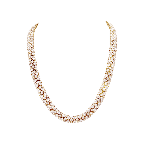 Collier Collier "Rivière" or jaune, diamants. 58 Facettes 34168