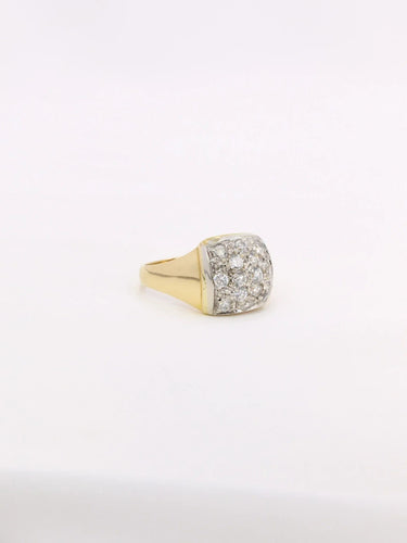 Bague 57 Bague vintage or jaune diamants 58 Facettes 1039.8