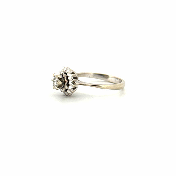 Bague 50 Solitaire Or Blanc & Diamant 58 Facettes 51-GS32362-02