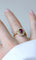 Bague 59 Bague Marguerite Ovale Rubis et Diamants 58 Facettes