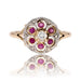 Bague 55 Bague ronde rubis et diamants ancienne 58 Facettes 24-169