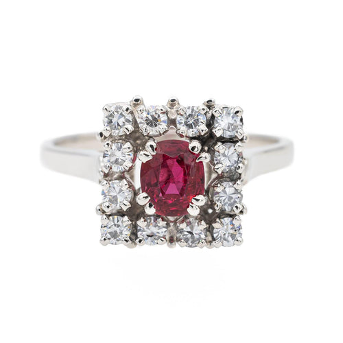 Bague 53 Bague Or blanc Rubis 58 Facettes 2905288CN