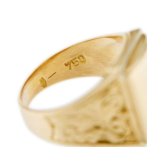 Bague Bague pour homme en or jaune avec rubis 58 Facettes 36431