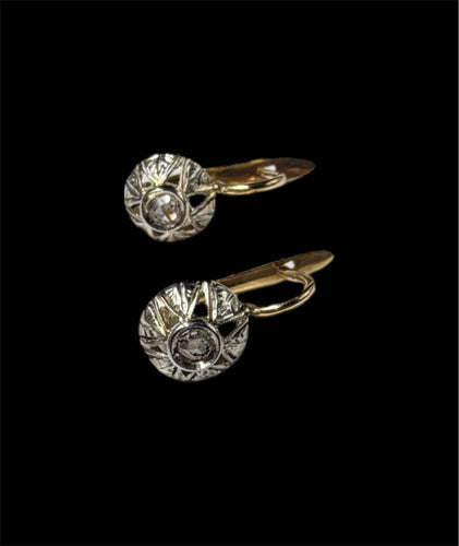Orecchini al Lobo oro giallo con Diamanti – Primo Novecento 58 Facettes