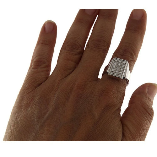 Bague 62 Bague en or blanc avec diamants 58 Facettes G3764
