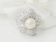 Bague 51 Bague Fleur en or blanc, perle de culture et diamants 58 Facettes 33405
