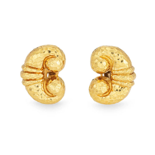 Boucles d'oreilles David Webb - Boucles d'oreilles vintage en or jaune 58 Facettes G13705