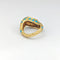 Bague 52 Bague en or jaune, diamants et turquoise 58 Facettes 32397