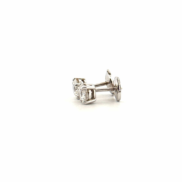 Boucles d'oreilles Puces d'oreilles or blanc diamant 58 Facettes 2-BOE1-GS35531