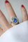 Bague 50 Bague Marguerite saphir de Ceylan 4,50 cts et diamants 58 Facettes
