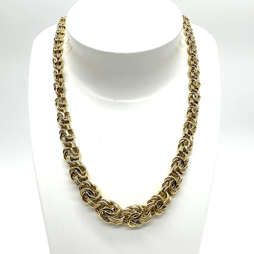 Collier Collier or jaune maille royale en chute 58 Facettes Z1351294