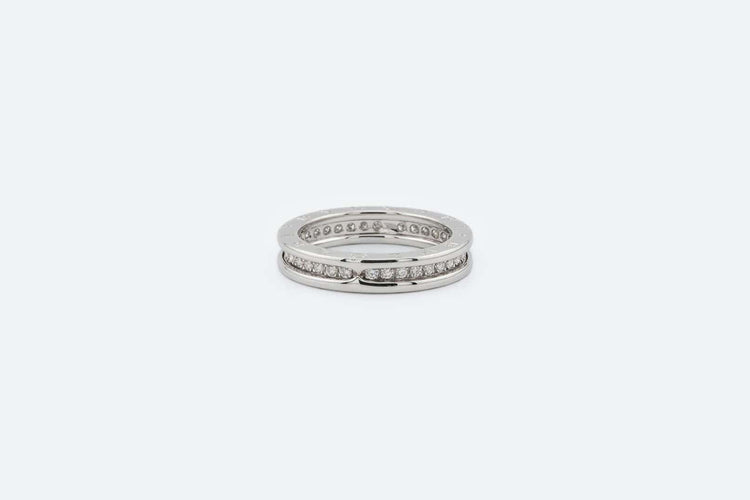 Bague 19 / Oro Bianco Anello Bulgari B.Zero 1 con diamanti 58 Facettes ANL136