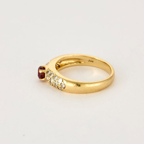 Bague 52,5 Bague or jaune, rubis et diamants 58 Facettes LIS2077