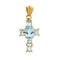 Pendentif Pendentif croix avec topazes 58 Facettes 1885