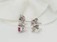 Boucles d'oreilles Puces d'oreilles en or blanc, rubis 2.20cts et diamants 58 Facettes 33180