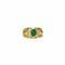 Bague 53 Bague godronnée or jaune émeraude 58 Facettes REF2575-343