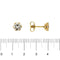 Boucles d'oreilles Boucles d'oreilles puces en or jaune serties de diamants de 0,76 ct 58 Facettes 19444