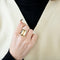 BAGUE VINTAGE DESIGN OR ET CITRINE. 58 Facettes BO/240008