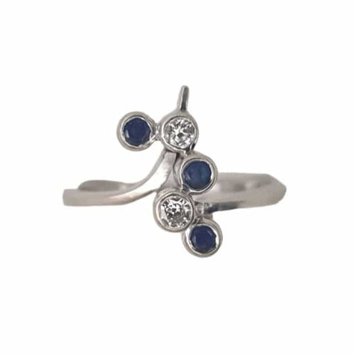 Bague 52 Bague Art Déco or blanc 58 Facettes