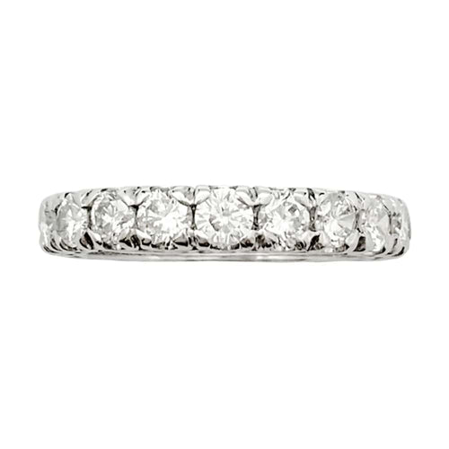 Bague 52 Alliance or blanc diamants 58 Facettes 33218