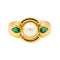Bague 54 Bague Or jaune Perle, Emeraude 58 Facettes 4292217RV