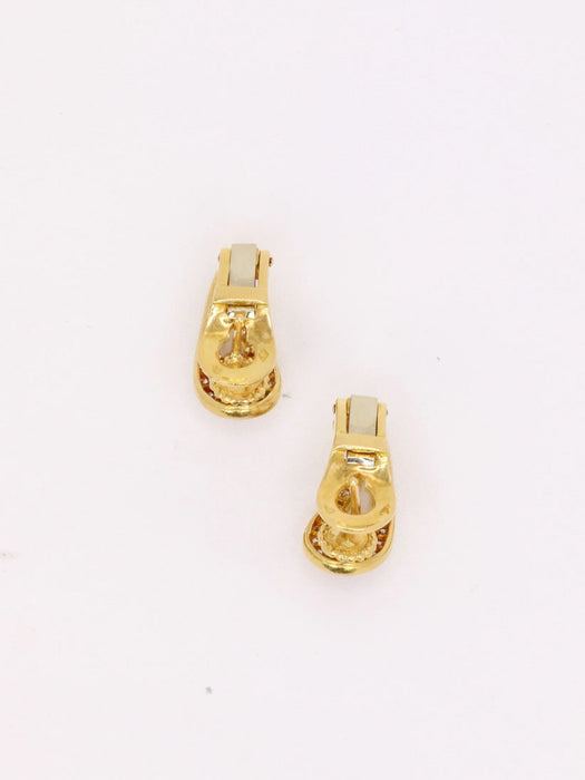 Boucles d'oreilles vintage diamants rubis 0,80 ct