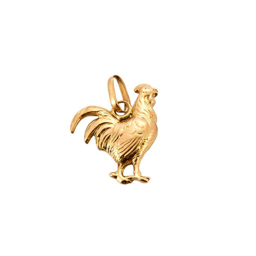 Pendentif Pendentif coq or jaune 58 Facettes COL2872