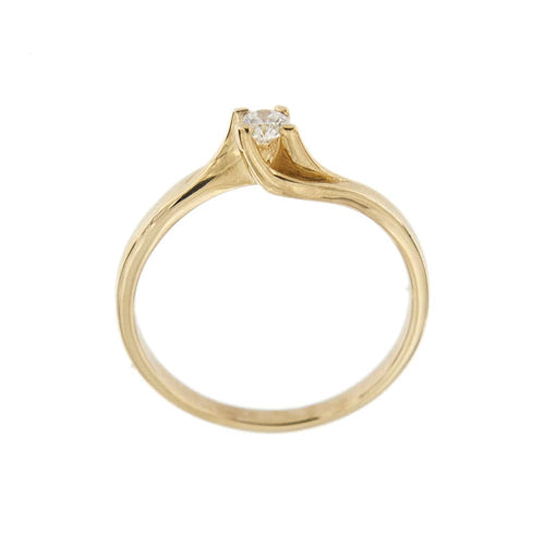 Bague Bague solitaire contrariée avec diamant 58 Facettes 35102