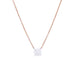 Necklace Solitaire necklace in two golds, diamonds. 58 Facettes 33621