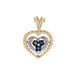 Pendentif Pendentif coeur ors jaune et blanc saphir d'occasion 58 Facettes 15-036