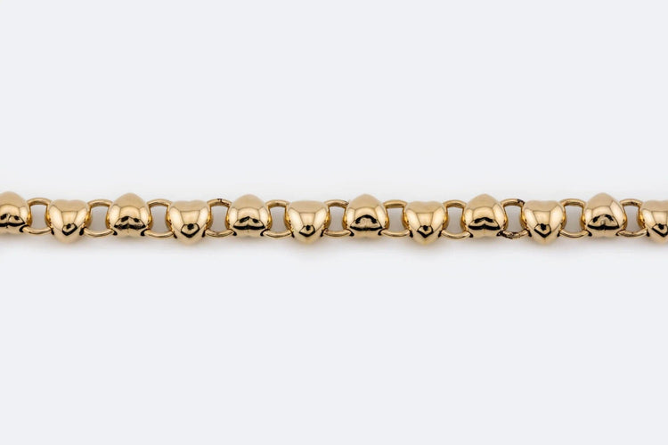 Bracelet Oro Giallo Bracciale in oro giallo con cuoricini 58 Facettes brc241