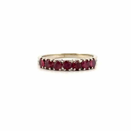 Ring 50 Alliance Demi-Tour White Gold & Ruby 58 Facettes 40-GS34386-1