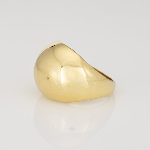 80s Vintage Cellino Dome Ring Sz 6 18k Yellow Gold Fine Italian Jewelry 58 Facettes G14089