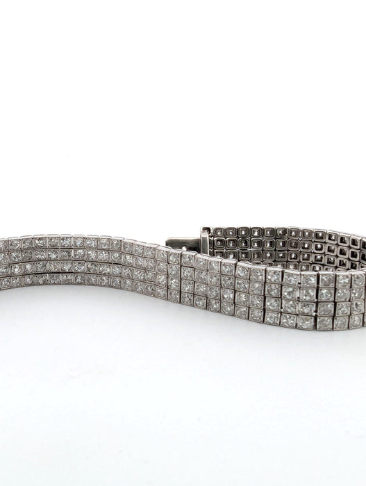 Bracelet Bracelet en platine avec diamants 58 Facettes