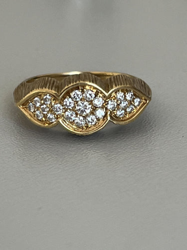 Bague 55 Bague or jaune diamants 58 Facettes 5705