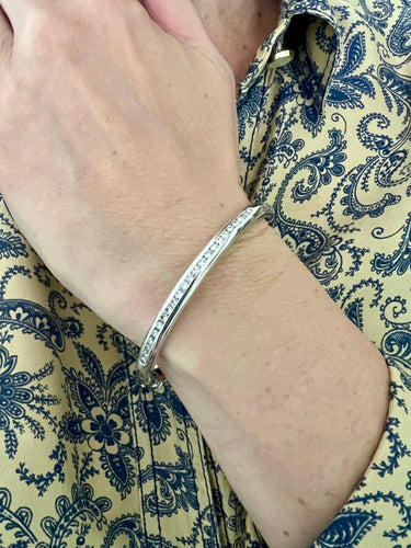 Bracelet Bracelet Jonc en Or Gris et Diamants 58 Facettes BRA108