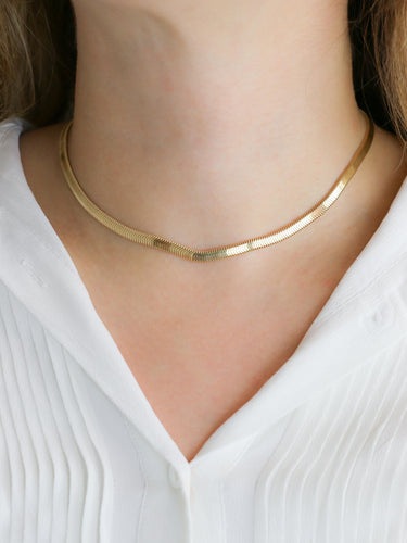 Collier Collier chaine vintage or jaune maille plate 58 Facettes 1131.4