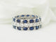 Bague 52 Bague alliance en or blanc, saphirs et diamants 58 Facettes 33594