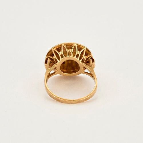 Bague 47 Bague or rose et gris, saphir et diamants 58 Facettes RAM2687