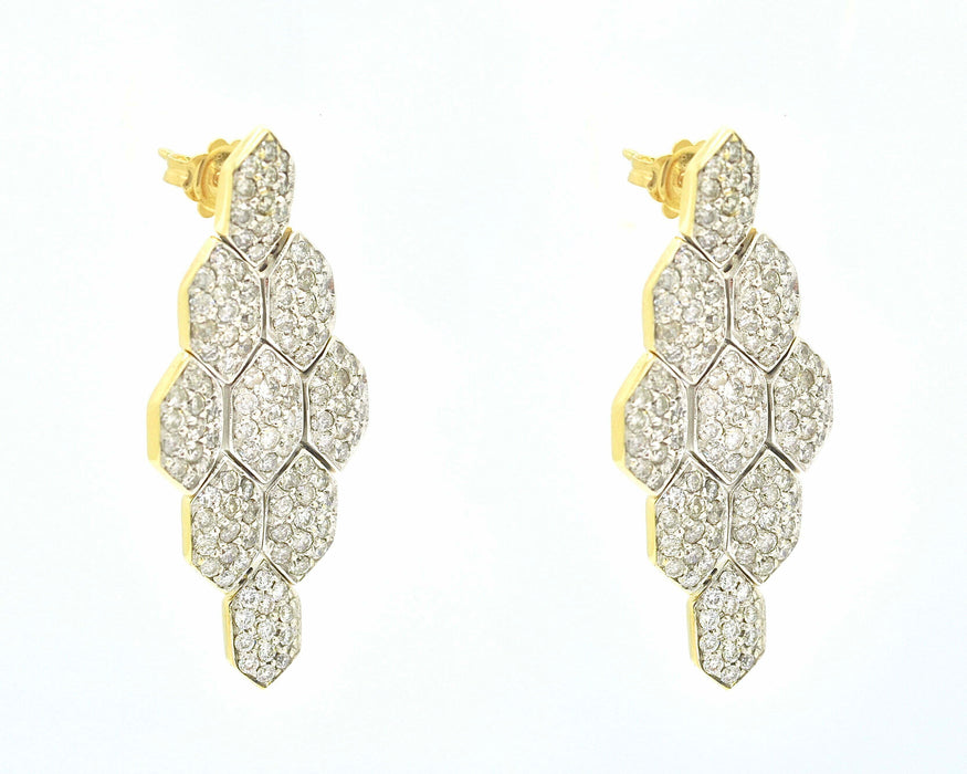 Boucles d'oreilles Boucles d'oreilles en or jaune avec 5,76 carats de diamants 58 Facettes