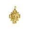Pendentif en or jaune avec croix et Christ