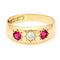 Bague 56 Bague gitane en or jaune, diamant et rubis 58 Facettes CCBAD7DB879D4A76BDBCF47059EFEFA2