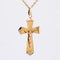 Pendentif Croix ancienne or rose Christ 58 Facettes CVP129