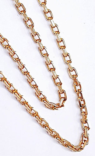 Collier Chaîne or jaune maille forçat massive 60cm 58 Facettes CH.COU.1583-60cm