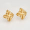 Boucles d'oreilles Boucles d'oreilles Cartier vintage croix de Malte en or jaune 18 carats, grandes boucles d'oreilles à clip signées 58 Facettes G13703