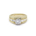 Bague 50.5 Solitaire or jaune diamants 58 Facettes 180230R